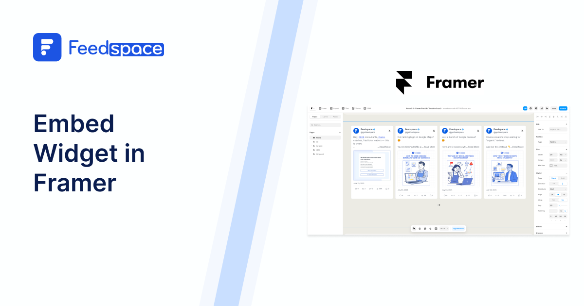 Embed a Feedspace Widget in Framer | Guide