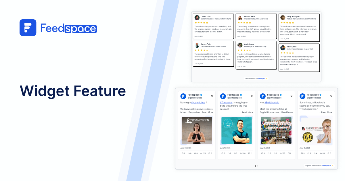 Embed Reviews on Your Website with Feedspace Widgets