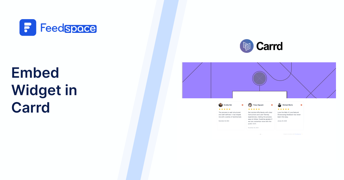 Embedded Login Widget Embed Feedspace widget on Carrd sites easily