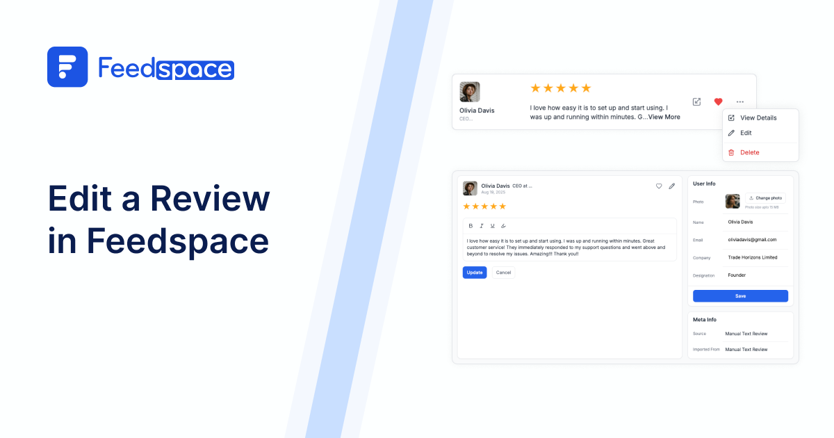 Review Feed Example Edit Reviews in Feedspace | Step-by-Step Guide