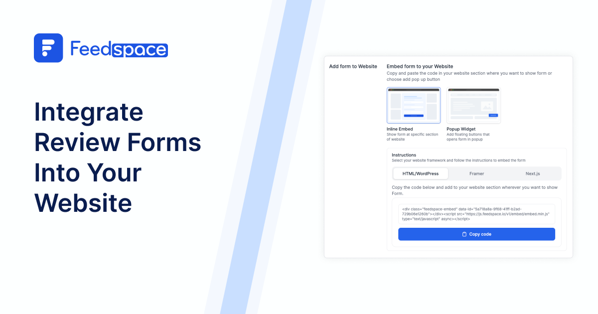 Review Form Interactive Step-by-Step Guide | Integrate Review Forms Into Your Website