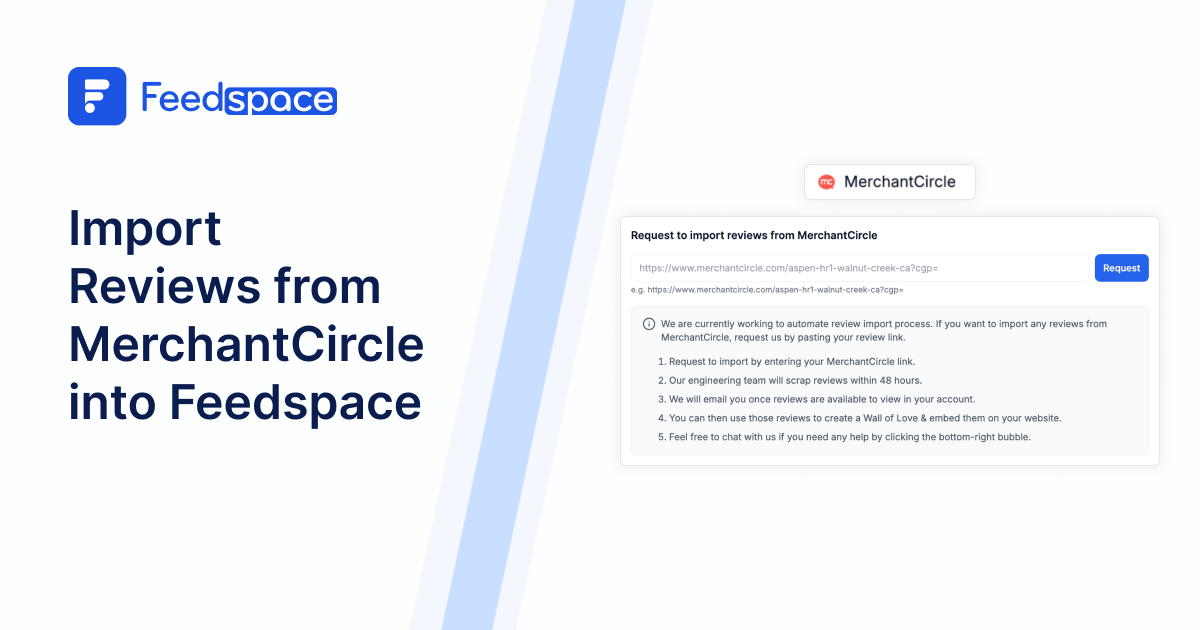 Import Reviews from MerchantCircle into Feedspace | Guide