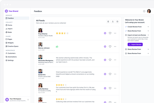 Agency-branded review dashboard as a client sees it